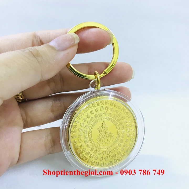 Móc Khóa Xu Phật A Di Đà Và Các Vị Bồ Tát In Màu - SP005277 